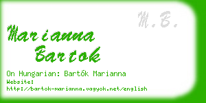 marianna bartok business card